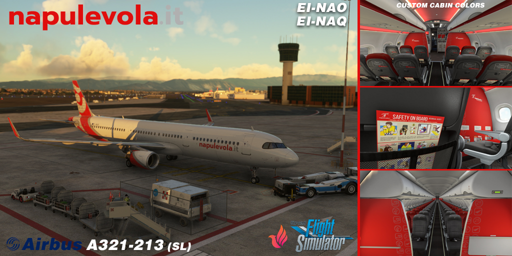 Airbus A321-213(sharklets) Fenix Pack + Custom cabin